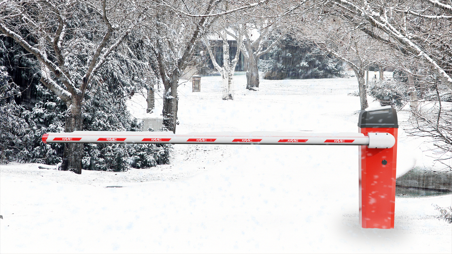 B614 slagboom sneeuw